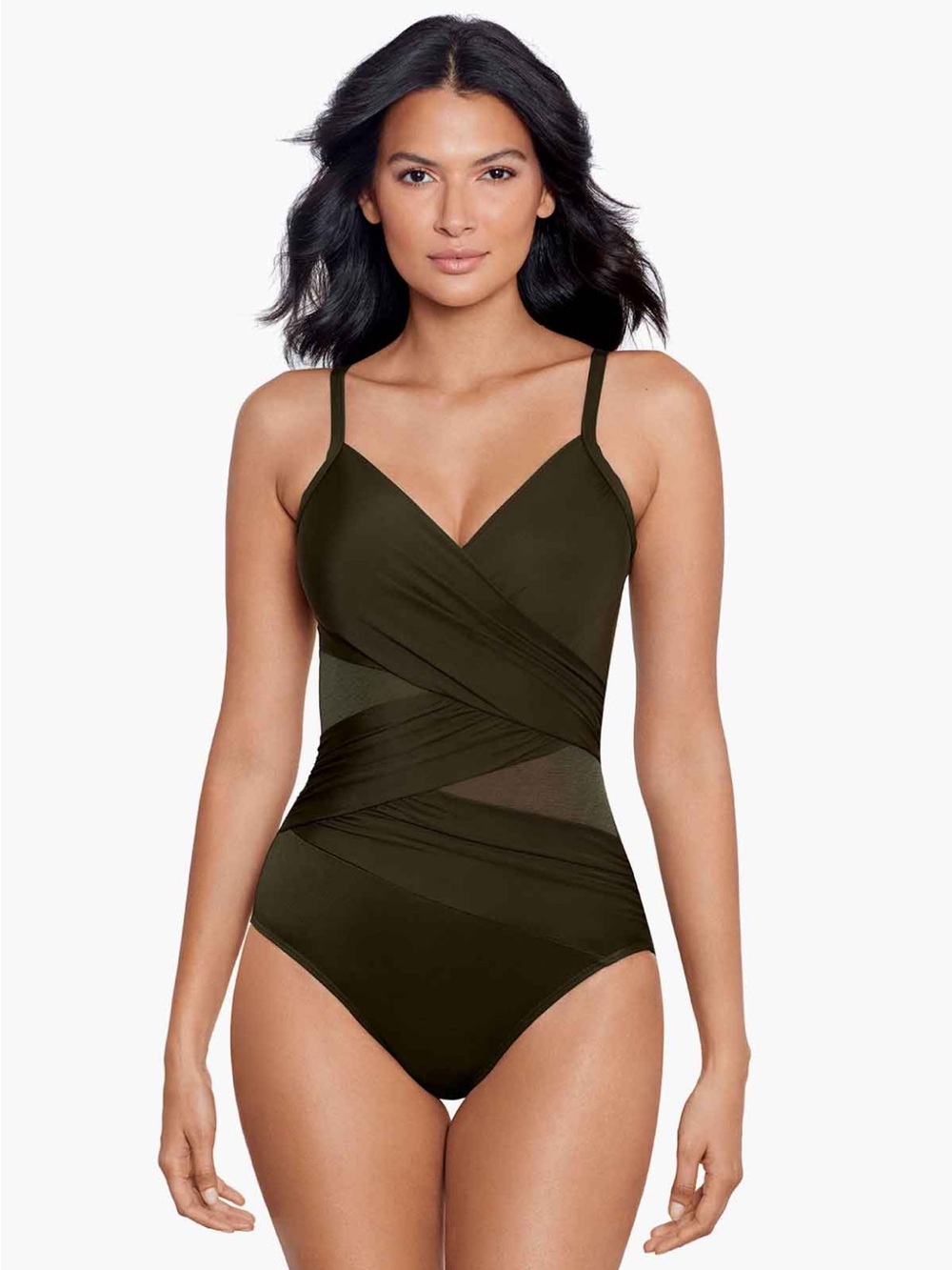 Miraclesuit Mystique One Piece Size 16 NWT Nori $194